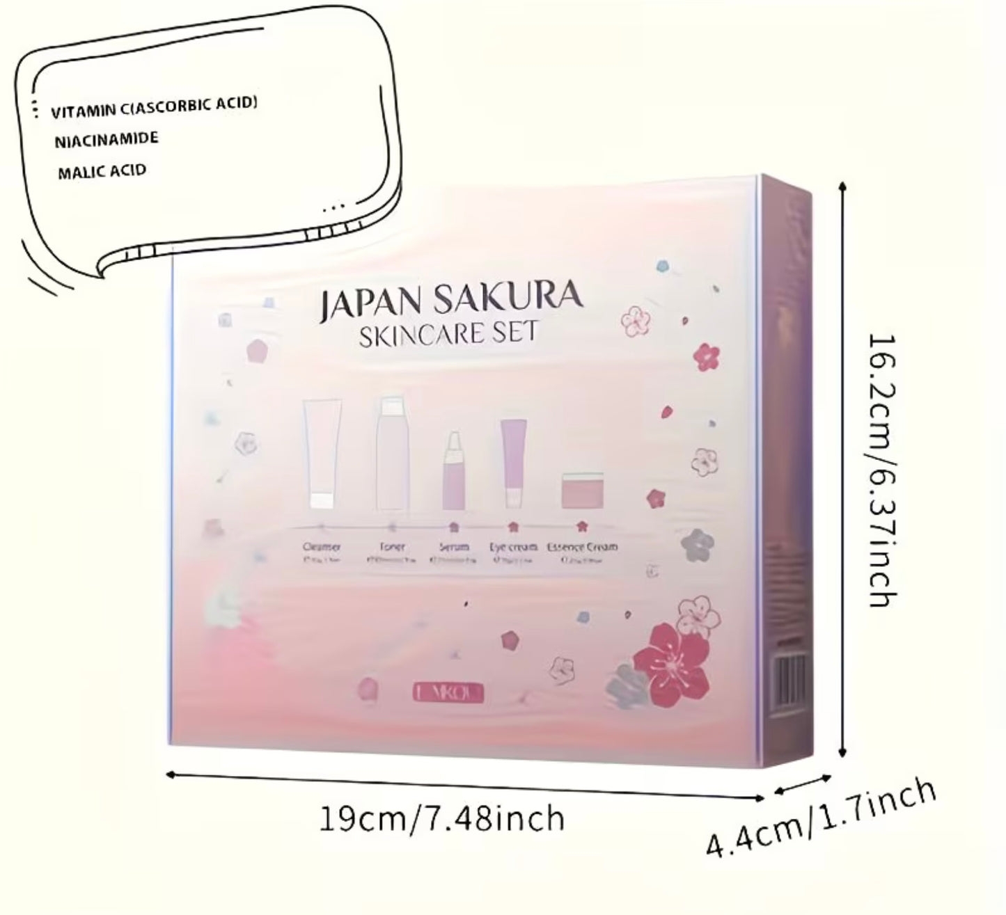 Japanese Sakura 5-Piece Hydrating Skincare Set