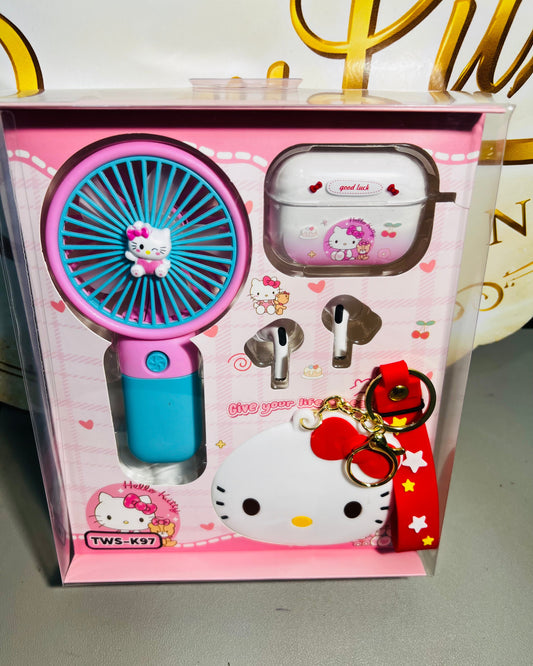 Mini Fan Gift Set – Cute Tech Bundle 🎀💜
