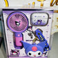 Mini Fan Gift Set – Cute Tech Bundle 🎀💜