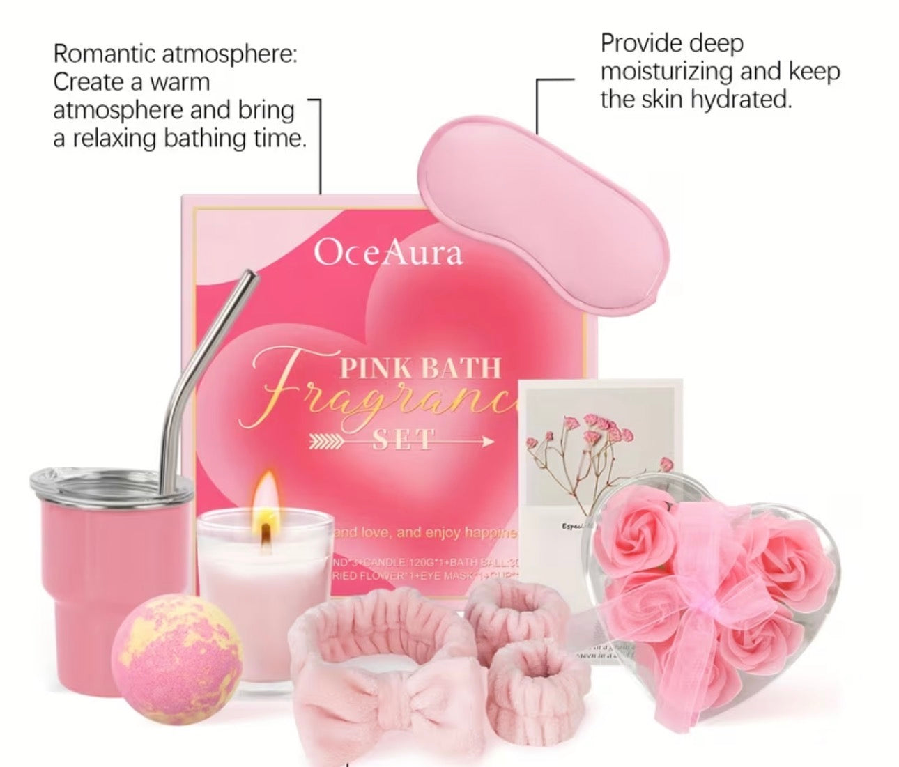 Pink Self-Care Spa Gift Set