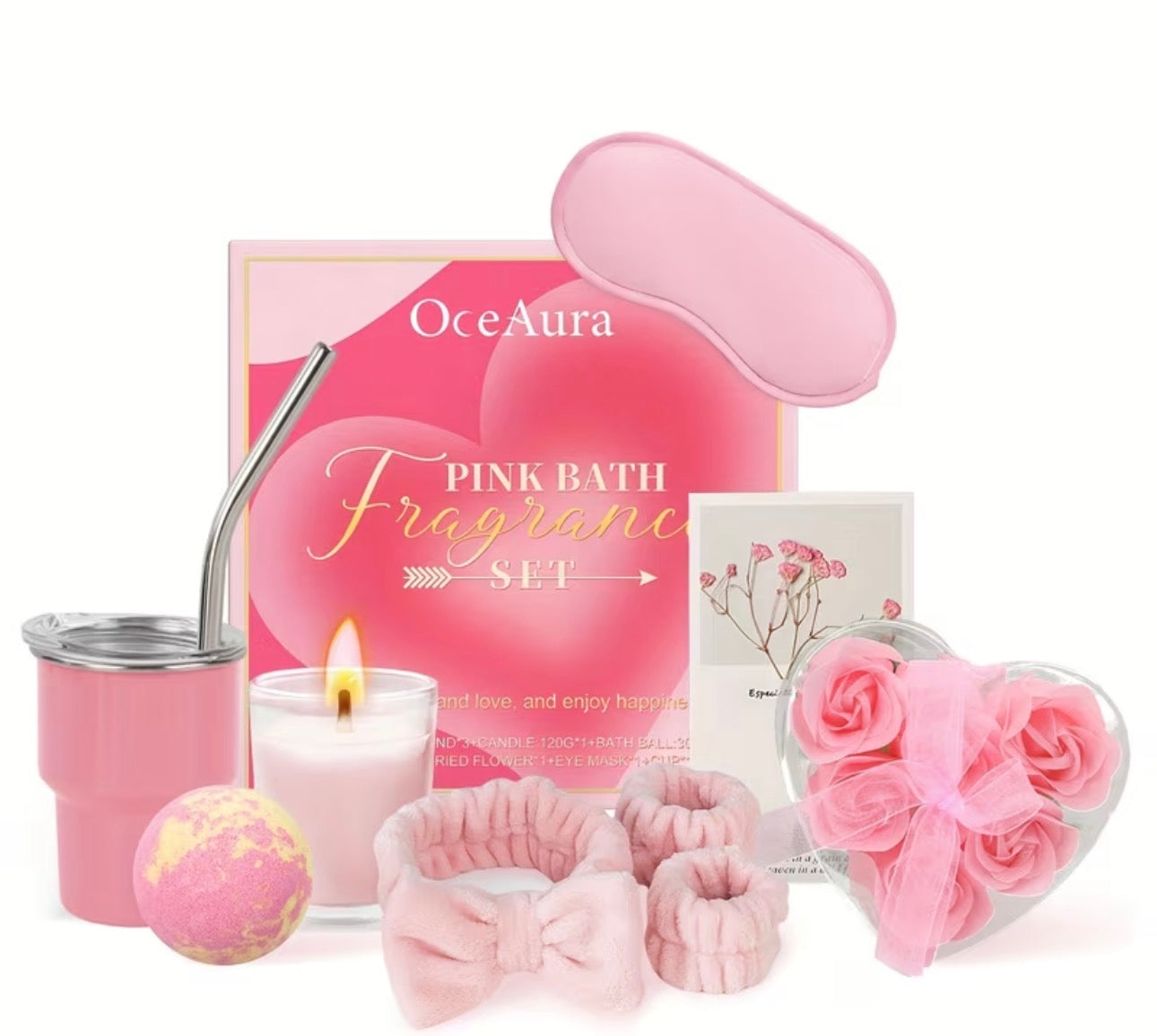 Pink Self-Care Spa Gift Set