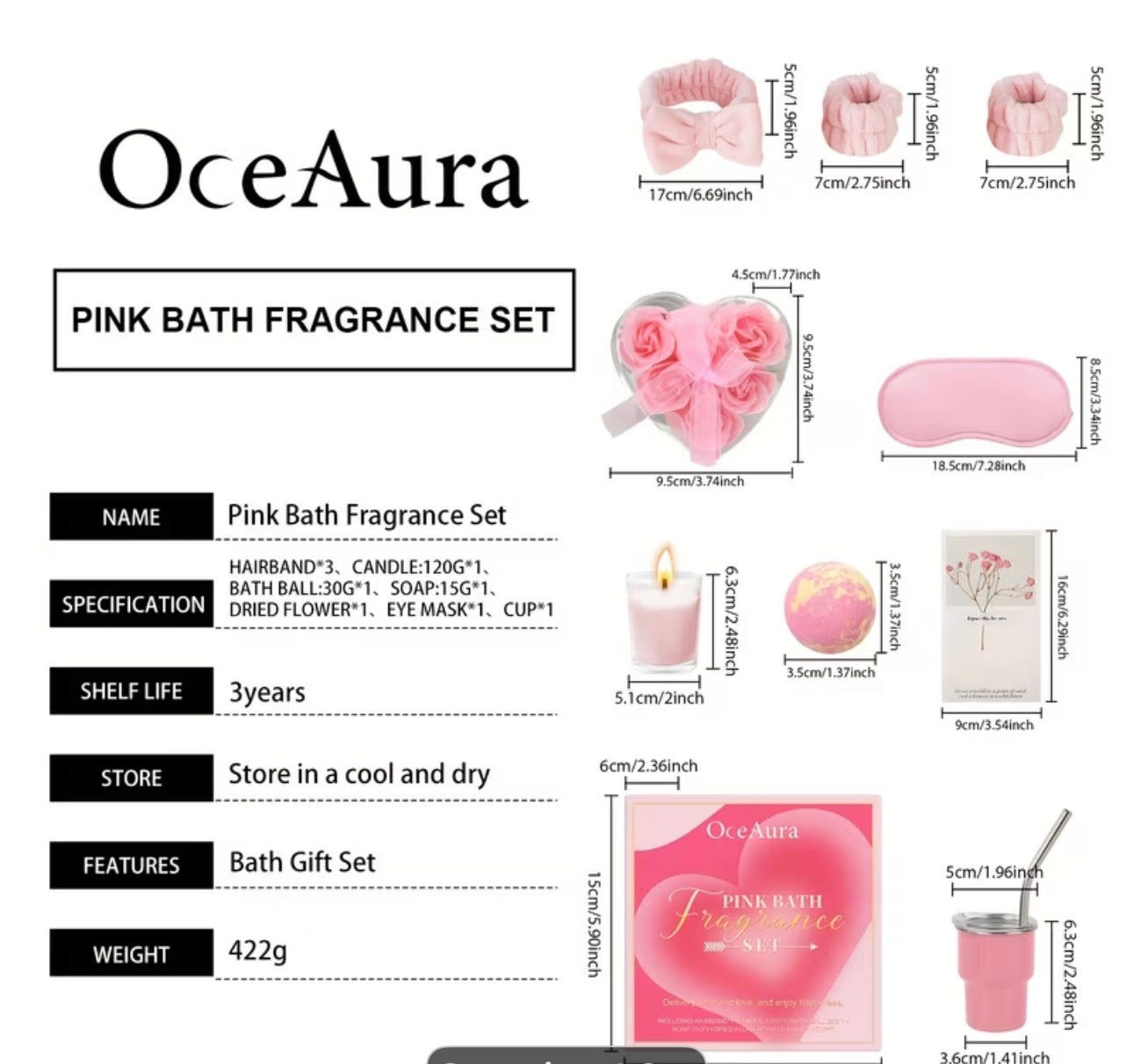 Pink Self-Care Spa Gift Set