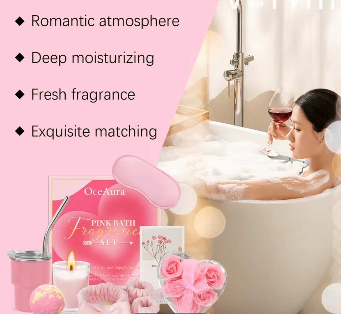 Pink Self-Care Spa Gift Set