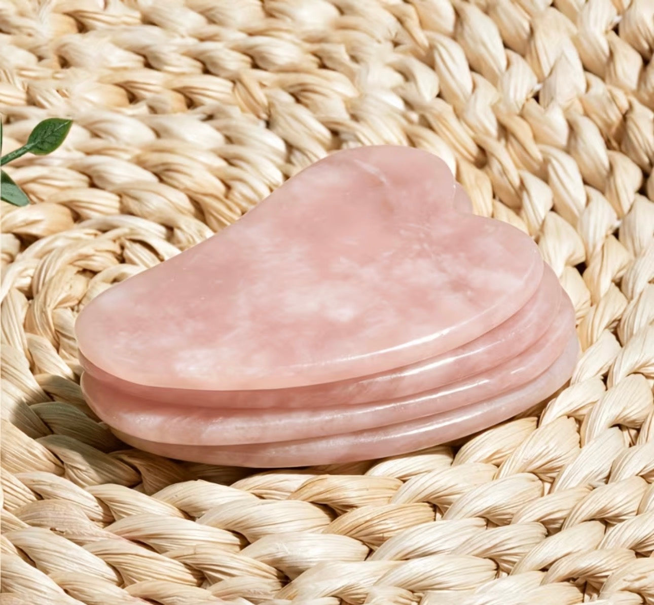 Rose Quartz Facial Roller & Gua Sha Set