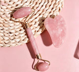 Rose Quartz Facial Roller & Gua Sha Set