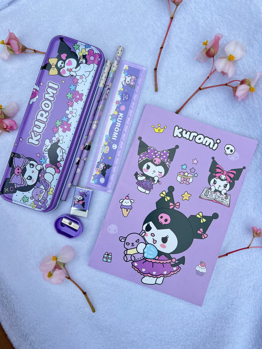 Stationery Set( Kuromi, Cinnamaroll, My Melody)