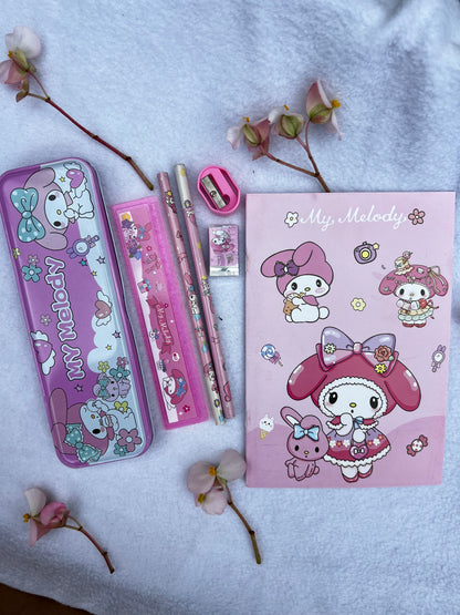 Stationery Set( Kuromi, Cinnamaroll, My Melody)